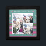 Merry Christmas Colourful Modern Winter 3 Photo Gift Box<br><div class="desc">This modern Christmas gift box features three of your favourite photos surrounded by snowflakes and a colourful modern pattern with the text "Merry Christmas" #christmas #christmasgifts #giftboxes #giftwrapping #giftwrappingsupplies #party #partysupplies #holidays #holidaygifts #photogifts #personalizedgifts  #personalised #winter #snow #winterholidays #holidays #festive #noel</div>