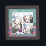 Merry Christmas Colourful Modern Winter 3 Photo Gift Box<br><div class="desc">This modern Christmas gift box features three of your favourite photos surrounded by snowflakes and a colourful modern pattern with the text "Merry Christmas" #christmas #christmasgifts #giftboxes #giftwrapping #giftwrappingsupplies #party #partysupplies #holidays #holidaygifts #photogifts #personalizedgifts #personalised #winter #snow #winterholidays #holidays #festive #noel</div>