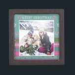 Merry Christmas Colourful Modern Winter Photo Gift Box<br><div class="desc">This modern Christmas gift box features your favourite photo surrounded by snowflakes and a colourful modern pattern with the text "Merry Christmas" #christmas #christmasgifts #giftboxes #giftwrapping #giftwrappingsupplies #party #partysupplies #holidays #holidaygifts #photogifts #personalizedgifts #personalised #winter #snow #winterholidays #holidays #festive #noel</div>