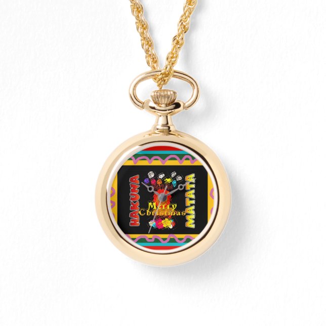 Merry Christmas Colourful personalised happy momen Watch (Front)