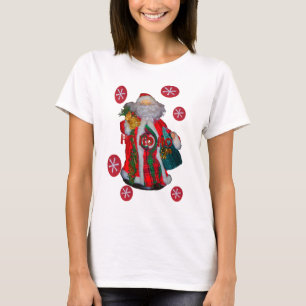 Merry Christmas Colourful Santa Claus Art Print T-Shirt