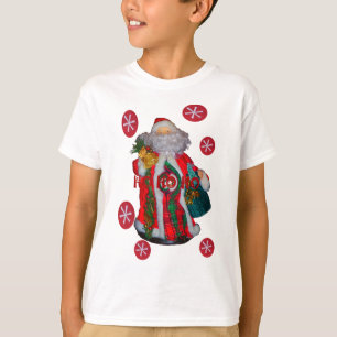 Merry Christmas Colourful Santa Claus Art Print  T-Shirt