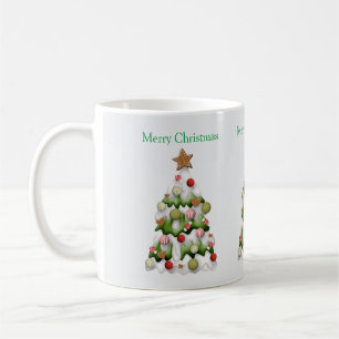 Merry Christmas colourful snow Christmas tree Coffee Mug