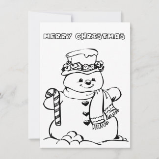 Merry Christmas Colouring Card