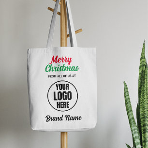 Merry Christmas Company Branded Christmas Gift Tote Bag