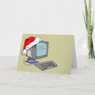 Merry Christmas Computer Holiday Card