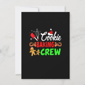 Merry Christmas Cookie Baking Crew Funny Baking Ba Invitation