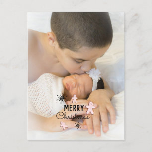 Merry Christmas Cookie Gingerbread Photo  Postcard