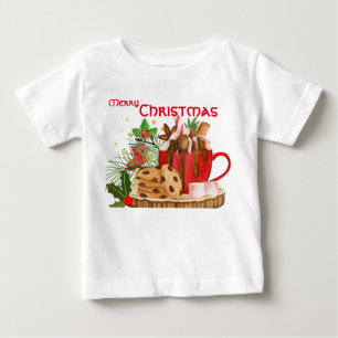 Merry Christmas cookie mug cakes Theme Baby T-Shirt