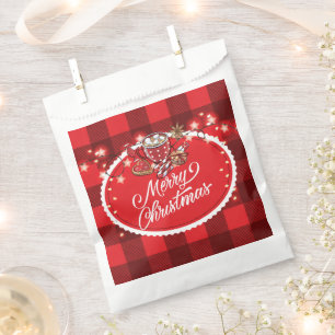 Merry Christmas Cookies and Cocoa Christmas Party Favour Bags