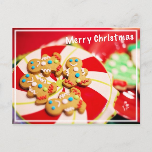 Merry Christmas Cookies Holiday Postcard (Front)