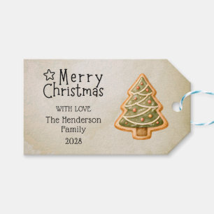 Merry Christmas Cookies Icing Holiday Gift Tags