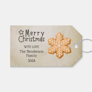 Merry Christmas Cookies Icing Holiday Gift Tags