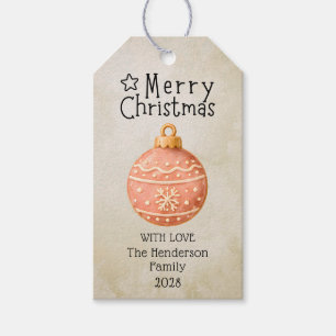 Merry Christmas Cookies Icing Holiday Ornament Gift Tags