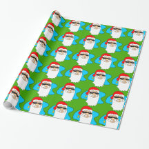 Merry Christmas Cool Santa In Sunglasses Pattern