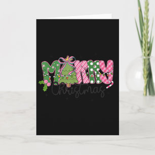 Merry Christmas Coquette Bow Family Xmas Men Women Card