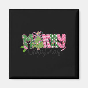 Merry Christmas Coquette Bow Family Xmas Men Women Magnet