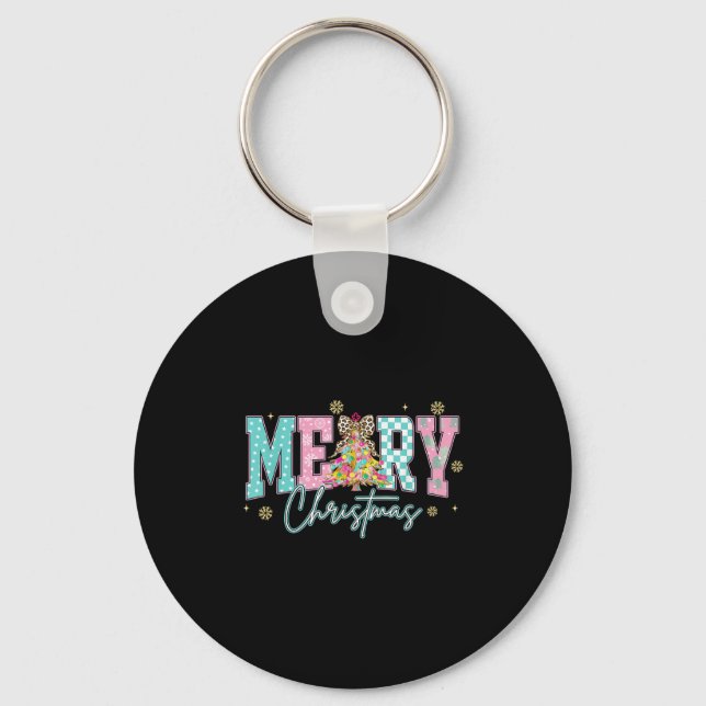 Merry Christmas Coquette, Retro Nk Christmas Men W Key Ring (Front)