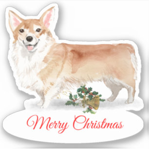 Merry Christmas Corgi Custom-Cut Vinyl