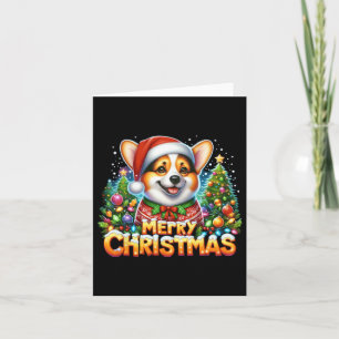 Merry Christmas Corgi Dog Corgmas Matching Christm Card