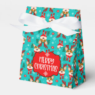 Merry Christmas Corgi Dog Favour Box