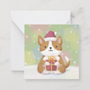 Merry Christmas: Corgi Illustration Art Card
