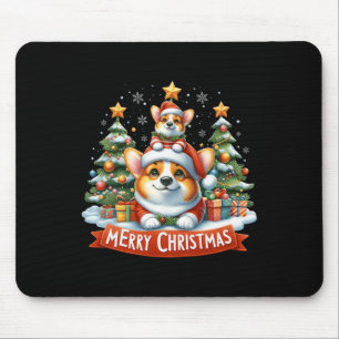 Merry Christmas Corgmas Corgi Dog Matching Christm Mouse Mat