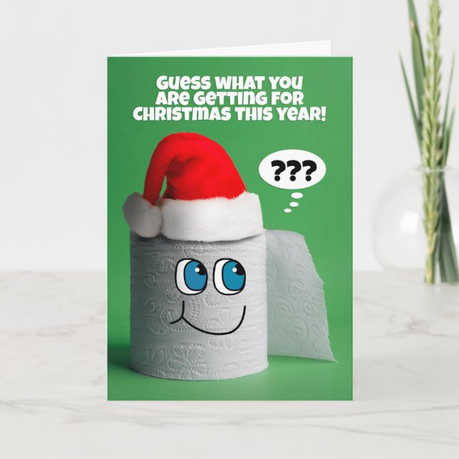 Merry Christmas Coronavirus Pandemic Toilet Paper Holiday Card (Front)