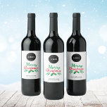 Merry Christmas Corporate Company Office Party Wine Label<br><div class="desc">Make your holiday celebrations memorable with our Merry Christmas Corporate Company Office Party Wine Label. Perfect for office parties and corporate events, this custom wine label adds a festive touch to your gift-giving. Personalise it with your company logo and a special message to create a unique branding opportunity that impresses...</div>