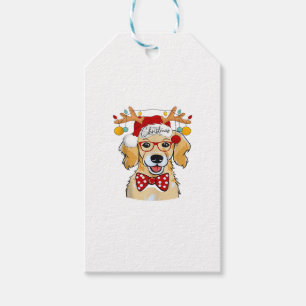 Merry Christmas Costume Reindeer Cute Santa Beagle Gift Tags