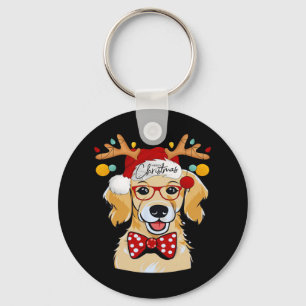 Merry Christmas Costume Reindeer Cute Santa Beagle Key Ring