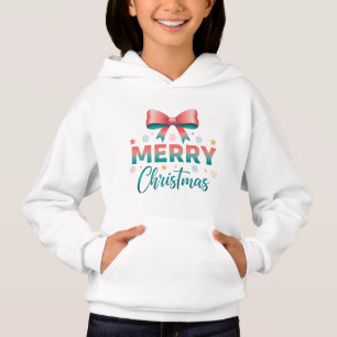 Merry Christmas Cosy Kids Festive Bow Sweatshirt