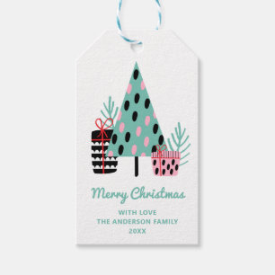 Merry Christmas Cosy Whimsical Holiday Tree Gift Tags