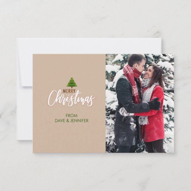 Merry Christmas couple greeting card (Front)