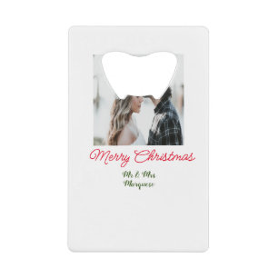 Merry Christmas couple photo add name happy holida