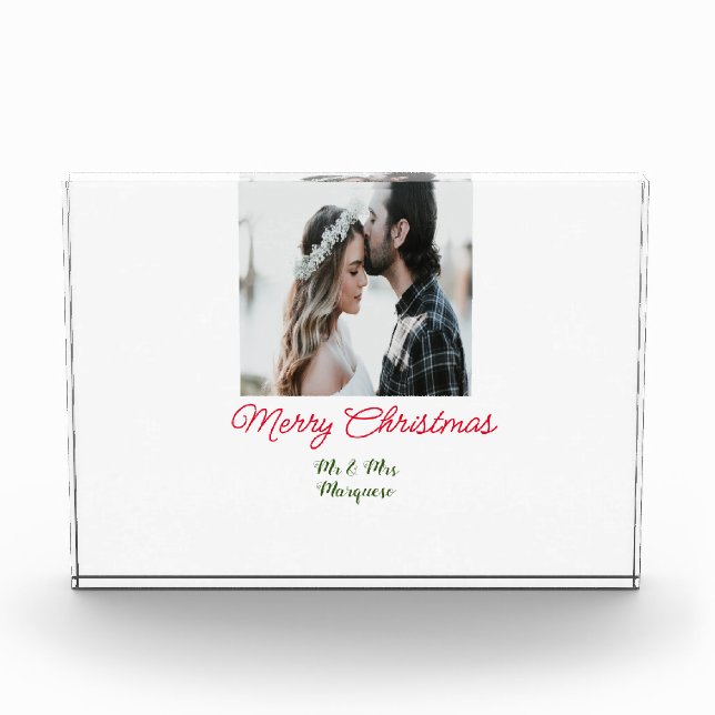 Merry Christmas couple photo add name happy holida (Front)