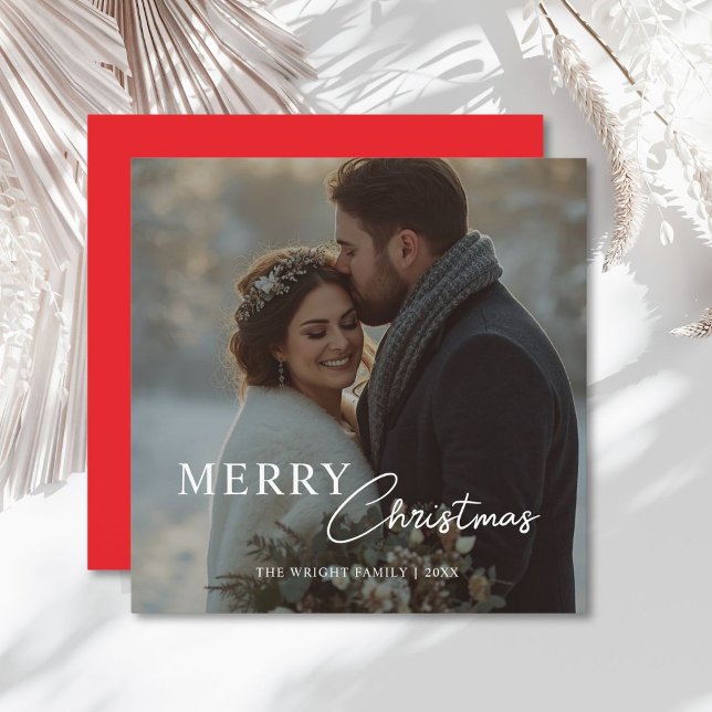 Merry Christmas Couple Photo Card (Creator Uploaded)