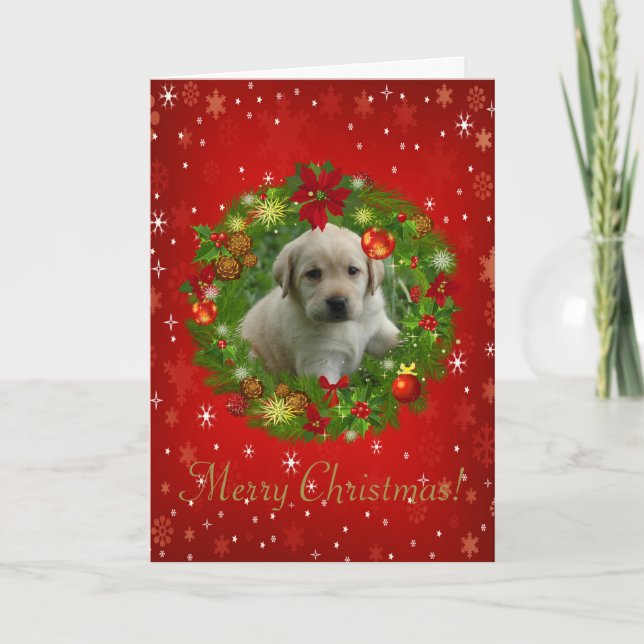 Merry Christmas Create Your Own Photo Christmas Holiday Card (Front)