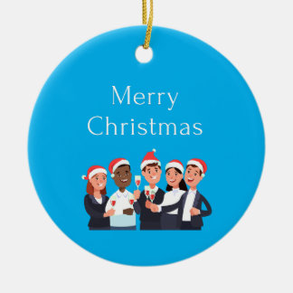 merry christmas crew 2022 ceramic tree decoration