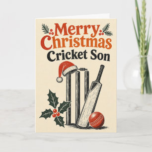 Merry Christmas Cricket Son Card