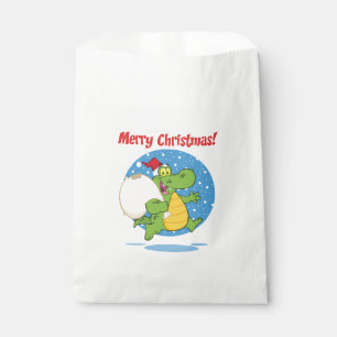 Merry Christmas Crocodile Santa   Holidays Favour Bags