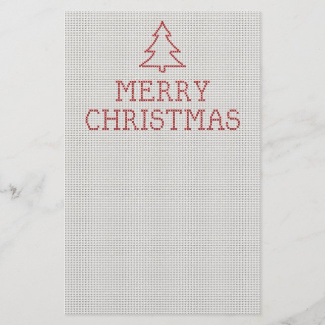 Merry Christmas cross stitch sign Flyer (Front)