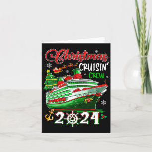 Merry Christmas Cruisin' Crew 2024 Xmas Cruise Paj Card