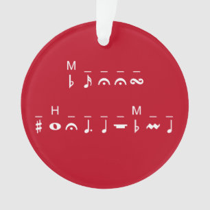 Merry Christmas Cryptogram Ornament