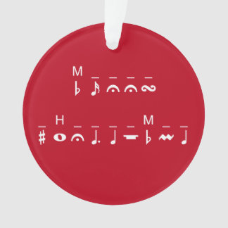 Merry Christmas Cryptogram Ornament