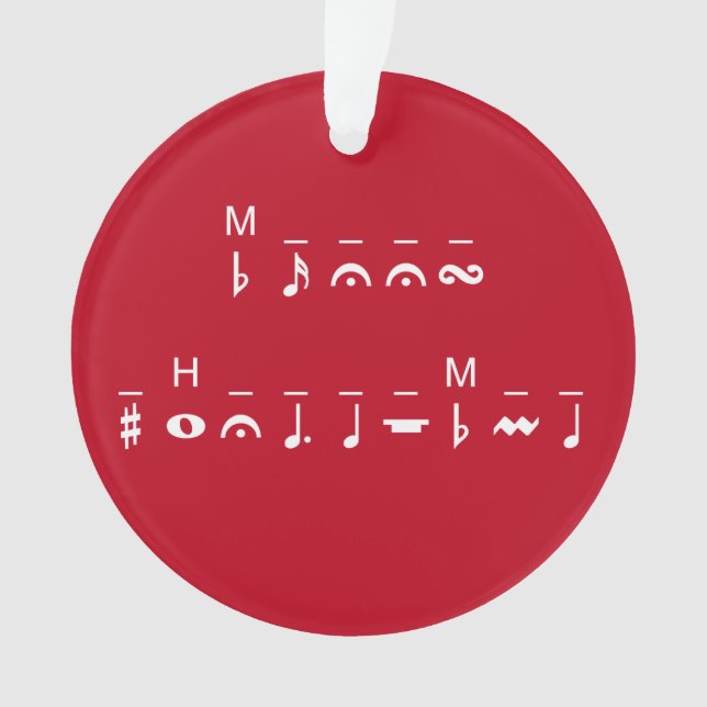 Merry Christmas Cryptogram Ornament (Front)