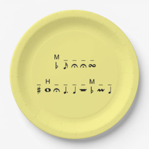 Merry Christmas Cryptogram Paper Plate