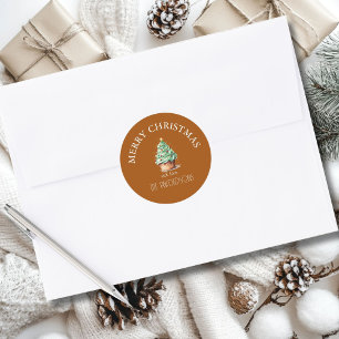 Merry Christmas! Cupcake-Christmas-Tree Classic Round Sticker