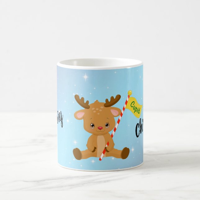 Merry Christmas Cupid Reindeer Coffee Mug (Center)
