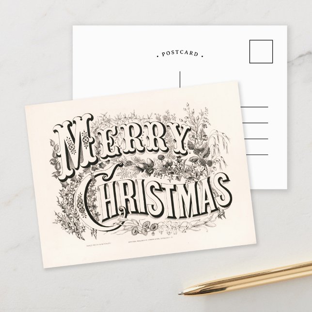 Merry Christmas | Currier & Ives Postcard (Creator Uploaded)